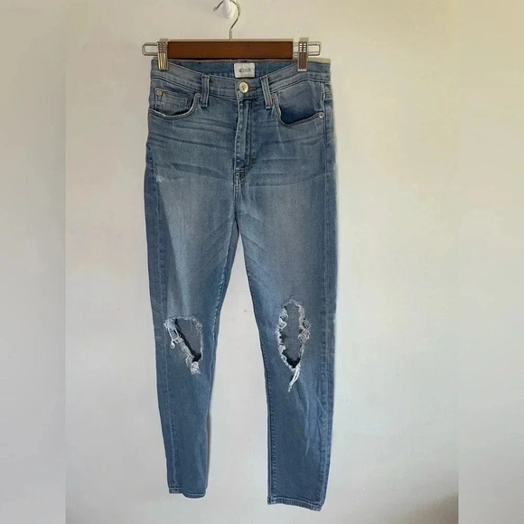 Hudson Barbara High Waist Skinny Jean Size 27 Distressed Ankle GUC! 0012‎ - Picture 3 of 13